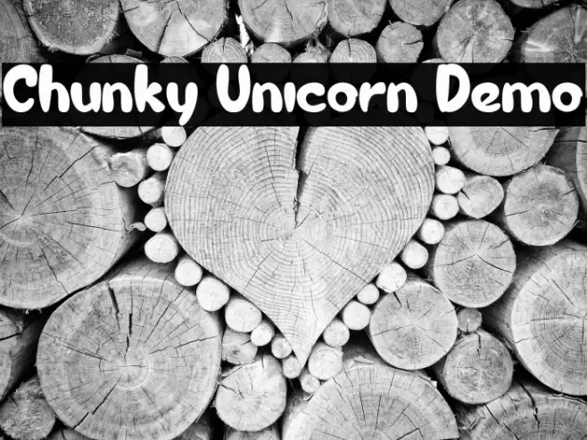 Chunky Unicorn Demo Font examples