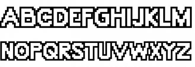 ChunkyDunkOutlin フォント 大文字