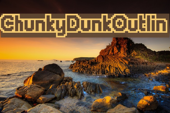 ChunkyDunkOutlin Font examples