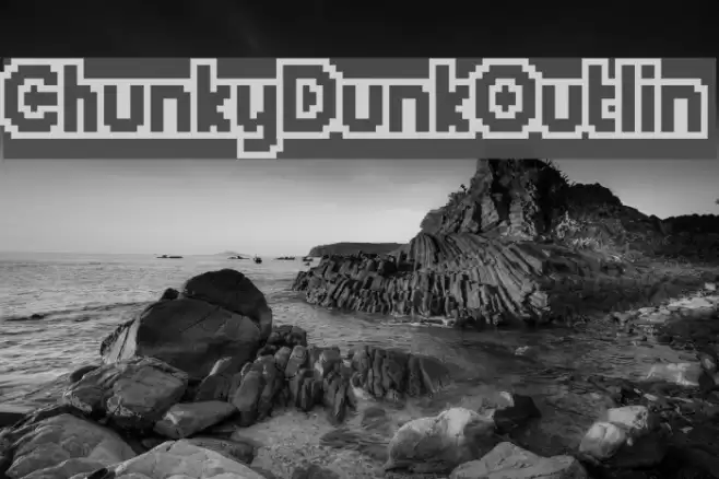ChunkyDunkOutlin Font examples