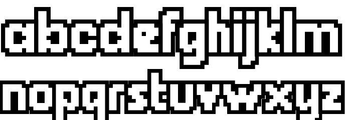 ChunkyDunkOutlin Font LOWERCASE