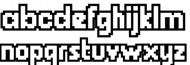 ChunkyDunkOutlin Schriftart Kleinbuchstaben