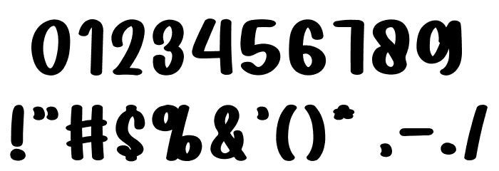 ChunkyHazelnut Font OTHER CHARS