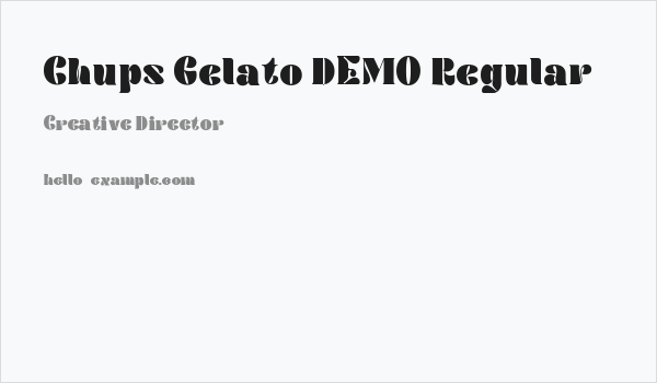 Chups Gelato DEMO Regular Business Card