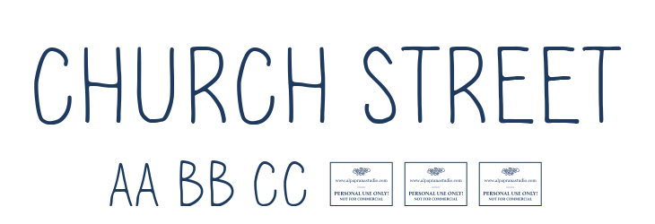 Church Street Font Preview