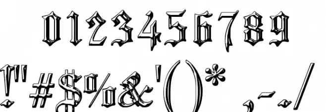 Church Text 'Shaded' Caratteri ALTRI CARATTERI