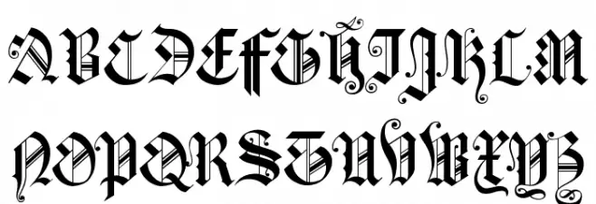 Church Text b Schriftart Groß