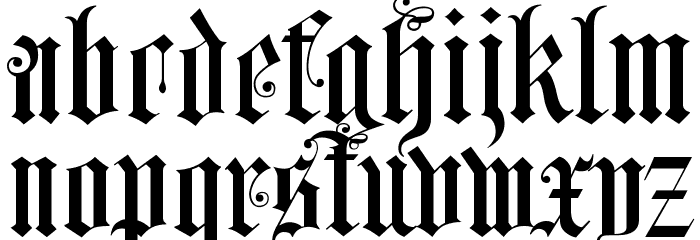 Church Text b Font LOWERCASE
