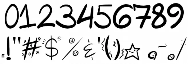 Churli_Cute Font OTHER CHARS