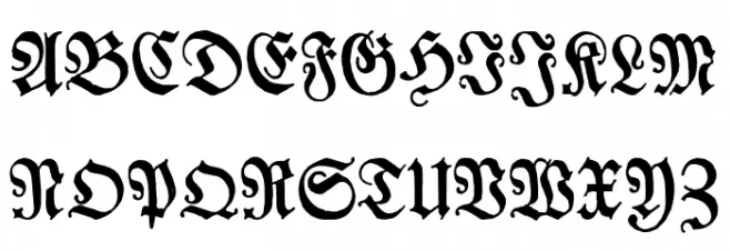 Chursaechsische Fraktur  UNZ1 Schriftart Groß