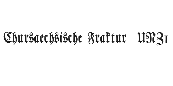 Chursaechsische Fraktur  UNZ1 Logo