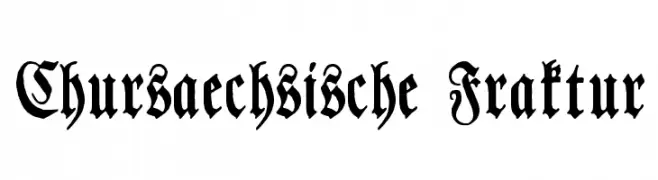 Chursaechsische Fraktur  フリーフォントのダウンロード