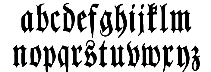 Chursaechsische Fraktur Font LOWERCASE
