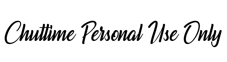 Chuttime Personal Use Only  フリーフォントのダウンロード