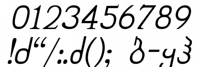 Chveulebrivy-ITV Italic Font OTHER CHARS