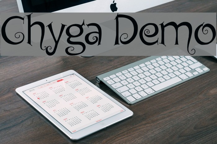 Chyga Demo Font examples
