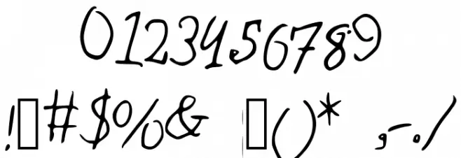 Chyldren Medium Font OTHER CHARS