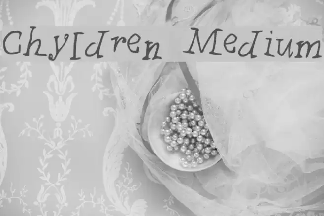 Chyldren Medium Font examples