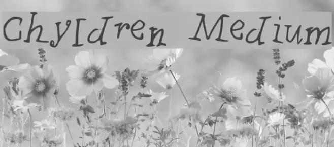 Chyldren Medium Font examples