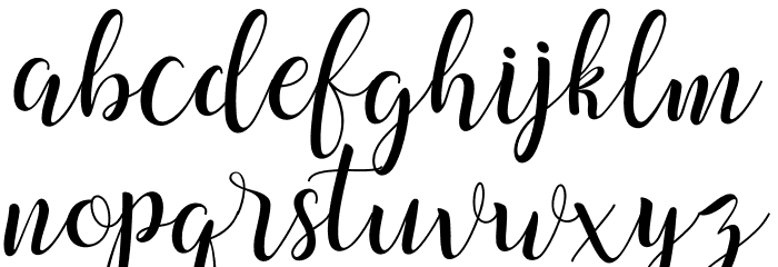 chalala-script Font Litere mici