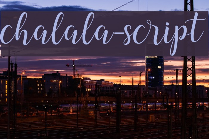 chalala-script Font examples