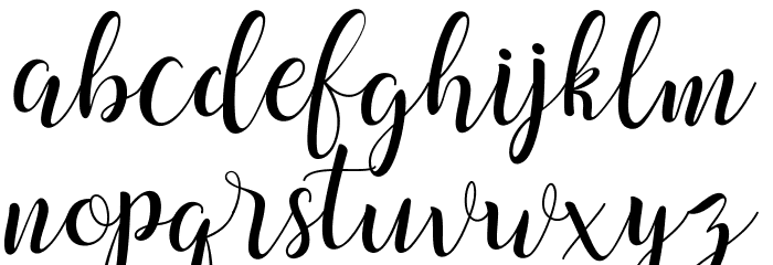 chalala-script Font LOWERCASE
