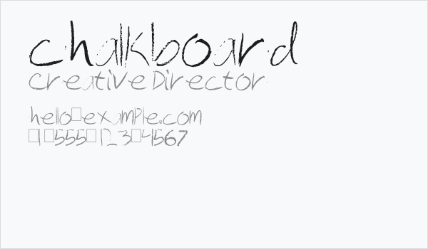 chalkboard Business Card