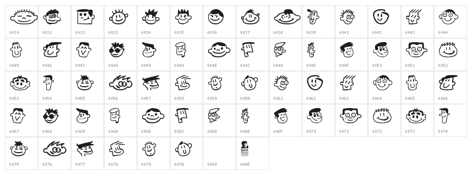 chamaco Character Map