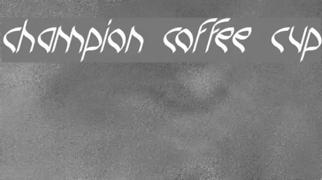 champion coffee cup Font examples