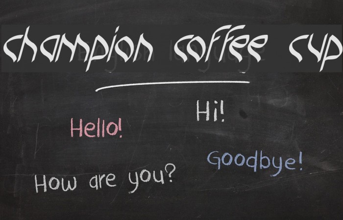 champion coffee cup Example 3