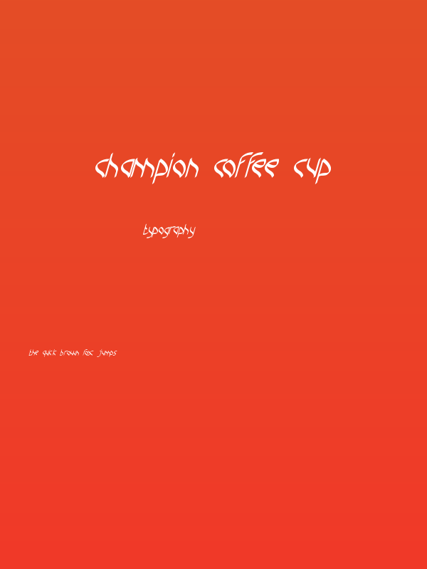 champion coffee cup Poster