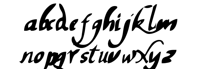 chancelaresca pw Font LOWERCASE