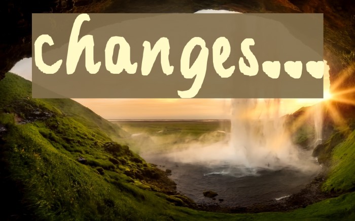 changes... Schriftart examples