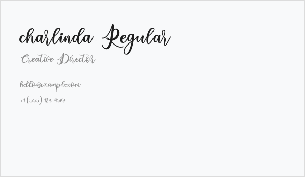 charlinda-Regular Business Card