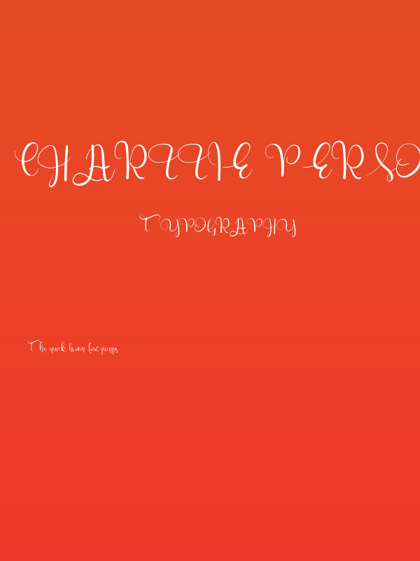 charllie Personel Use Poster