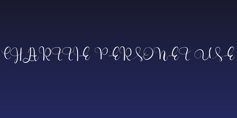 charllie Personel Use Social Header