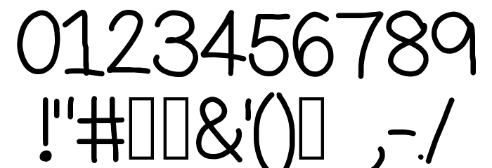 chasing the ice cream truck Font OTHER CHARS