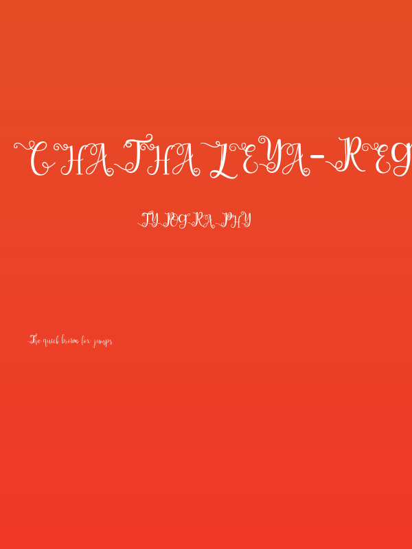 chathaleya-Regular Poster