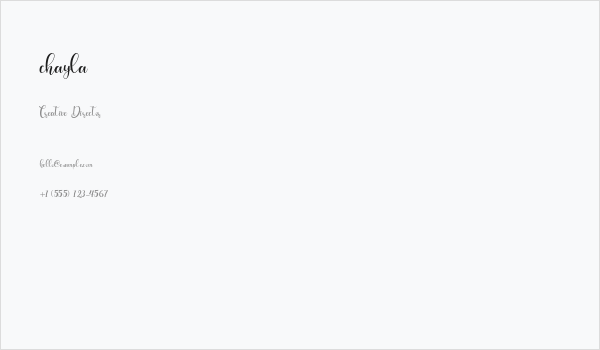 chayla Business Card