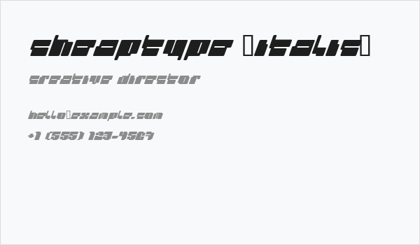 cheaptype [italic] Business Card