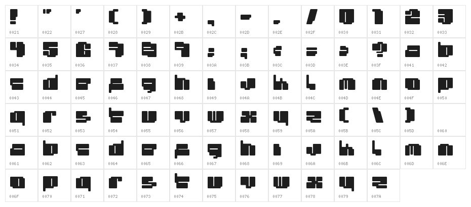 cheaptype Character Map