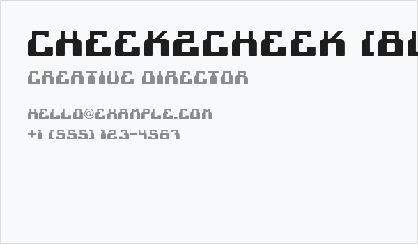 cheek2cheek [black!] by shk.dezign Business Card