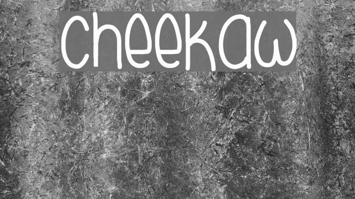 cheekaw Font examples