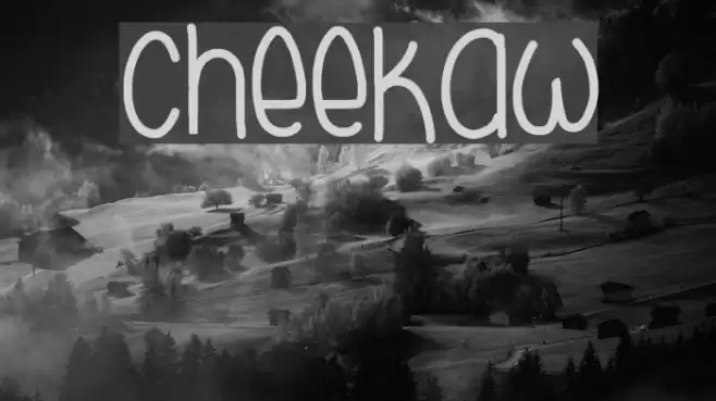 cheekaw Font examples