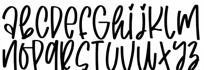 cheerful girl خط أحرف صغيرة