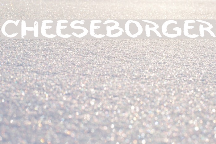cheeseborger Шрифта examples