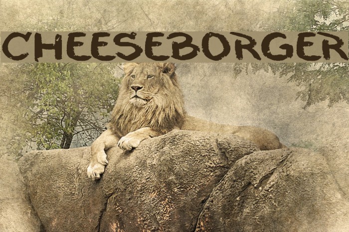 cheeseborger Шрифта examples