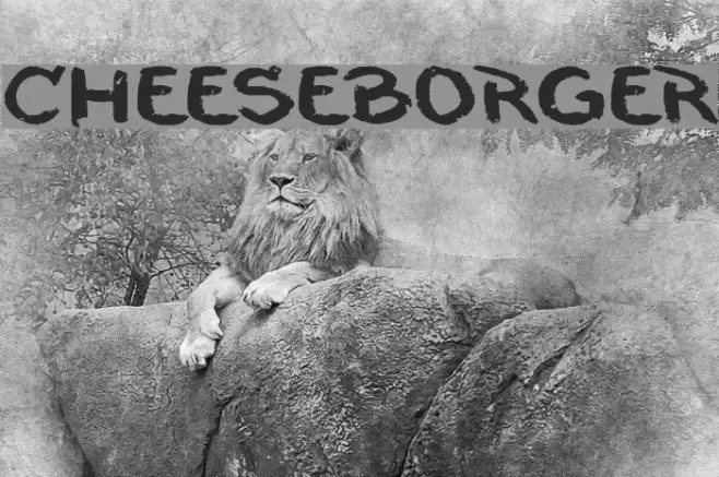 cheeseborger Font examples
