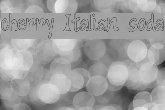 cherry Italian soda Font examples