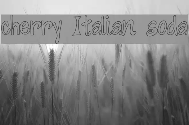 cherry Italian soda Font examples